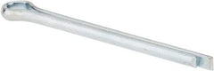 Made in USA - 3/32" Diam x 1-1/4" Long Extended Prong Cotter Pin - Grade 2, Zinc-Plated, Steel - Exact Tool & Supply