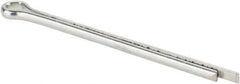 Made in USA - 3/32" Diam x 1-3/4" Long Extended Prong Cotter Pin - Grade 2, Zinc-Plated, Steel - Exact Tool & Supply