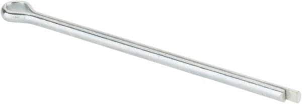 Made in USA - 3/32" Diam x 2" Long Extended Prong Cotter Pin - Grade 2, Zinc-Plated, Steel - Exact Tool & Supply