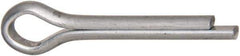 Made in USA - 1/8" Diam x 3/4" Long Extended Prong Cotter Pin - Grade 2, Zinc-Plated, Steel - Exact Tool & Supply