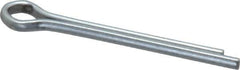 Made in USA - 1/8" Diam x 1-1/4" Long Extended Prong Cotter Pin - Grade 2, Zinc-Plated, Steel - Exact Tool & Supply