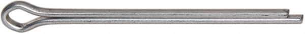 Made in USA - 1/8" Diam x 2" Long Extended Prong Cotter Pin - Grade 2, Zinc-Plated, Steel - Exact Tool & Supply