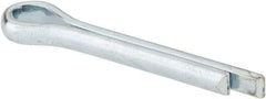 Made in USA - 5/32" Diam x 1" Long Extended Prong Cotter Pin - Grade 2, Zinc-Plated, Steel - Exact Tool & Supply