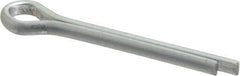 Made in USA - 5/32" Diam x 1-1/4" Long Extended Prong Cotter Pin - Grade 2, Zinc-Plated, Steel - Exact Tool & Supply