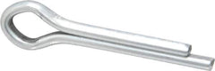 Made in USA - 3/16" Diam x 1" Long Extended Prong Cotter Pin - Grade 2, Zinc-Plated, Steel - Exact Tool & Supply