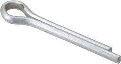Made in USA - 3/16" Diam x 1-1/4" Long Extended Prong Cotter Pin - Grade 2, Zinc-Plated, Steel - Exact Tool & Supply