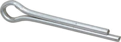 Made in USA - 3/16" Diam x 1-1/2" Long Extended Prong Cotter Pin - Grade 2, Zinc-Plated, Steel - Exact Tool & Supply