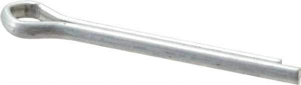 Made in USA - 3/16" Diam x 1-3/4" Long Extended Prong Cotter Pin - Grade 2, Zinc-Plated, Steel - Exact Tool & Supply