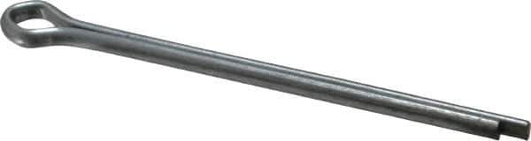 Made in USA - 3/16" Diam x 3" Long Extended Prong Cotter Pin - Grade 2, Zinc-Plated, Steel - Exact Tool & Supply
