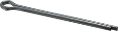 Made in USA - 3/16" Diam x 3" Long Extended Prong Cotter Pin - Grade 2, Zinc-Plated, Steel - Exact Tool & Supply