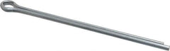 Made in USA - 3/16" Diam x 4" Long Extended Prong Cotter Pin - Grade 2, Zinc-Plated, Steel - Exact Tool & Supply