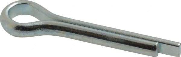 Made in USA - 1/4" Diam x 1-1/4" Long Extended Prong Cotter Pin - Grade 2, Zinc-Plated, Steel - Exact Tool & Supply