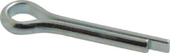 Made in USA - 1/4" Diam x 1-1/4" Long Extended Prong Cotter Pin - Grade 2, Zinc-Plated, Steel - Exact Tool & Supply