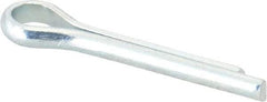 Made in USA - 1/4" Diam x 1-1/2" Long Extended Prong Cotter Pin - Grade 2, Zinc-Plated, Steel - Exact Tool & Supply