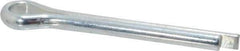 Made in USA - 1/4" Diam x 2" Long Extended Prong Cotter Pin - Grade 2, Zinc-Plated, Steel - Exact Tool & Supply