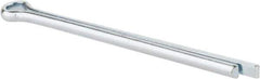Made in USA - 1/4" Diam x 4" Long Extended Prong Cotter Pin - Grade 2, Zinc-Plated, Steel - Exact Tool & Supply