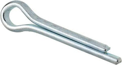 Made in USA - 5/16" Diam x 1-1/2" Long Extended Prong Cotter Pin - Grade 2, Zinc-Plated, Steel - Exact Tool & Supply