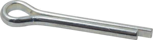 Made in USA - 5/16" Diam x 2" Long Extended Prong Cotter Pin - Grade 2, Zinc-Plated, Steel - Exact Tool & Supply