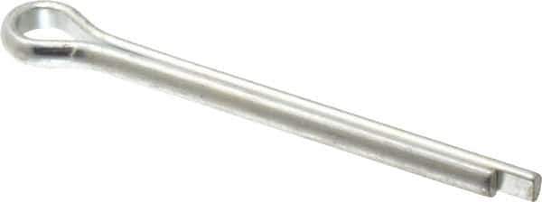Made in USA - 3/8" Diam x 4" Long Extended Prong Cotter Pin - Grade 2, Zinc-Plated, Steel - Exact Tool & Supply