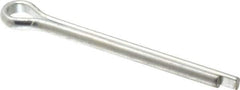 Made in USA - 3/8" Diam x 4" Long Extended Prong Cotter Pin - Grade 2, Zinc-Plated, Steel - Exact Tool & Supply