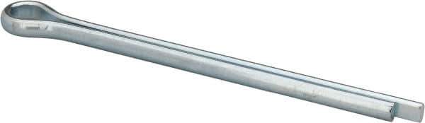 Made in USA - 3/8" Diam x 5" Long Extended Prong Cotter Pin - Grade 2, Zinc-Plated, Steel - Exact Tool & Supply