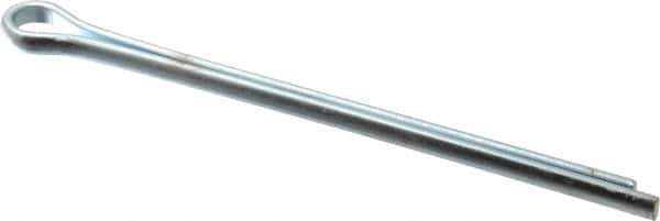 Made in USA - 3/8" Diam x 6" Long Extended Prong Cotter Pin - Grade 2, Zinc-Plated, Steel - Exact Tool & Supply