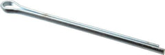 Made in USA - 3/8" Diam x 6" Long Extended Prong Cotter Pin - Grade 2, Zinc-Plated, Steel - Exact Tool & Supply
