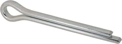 Made in USA - 1/2" Diam x 4" Long Extended Prong Cotter Pin - Grade 2, Zinc-Plated, Steel - Exact Tool & Supply