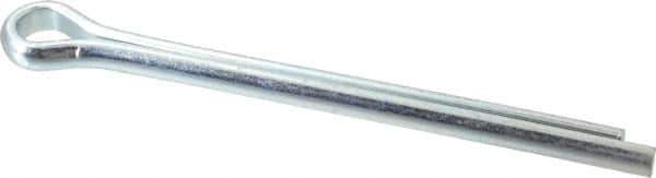Made in USA - 1/2" Diam x 6" Long Extended Prong Cotter Pin - Grade 2, Zinc-Plated, Steel - Exact Tool & Supply