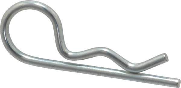 Value Collection - 5/16 to 3/8" Shaft Diam, 1-7/16" Long, 0.073" Wire Diam, Hair Pin Cotter - Grade 2 Spring Steel, Zinc-Plated Finish - Exact Tool & Supply