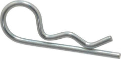 Value Collection - 5/16 to 3/8" Shaft Diam, 1-7/16" Long, 0.073" Wire Diam, Hair Pin Cotter - Grade 2 Spring Steel, Zinc-Plated Finish - Exact Tool & Supply
