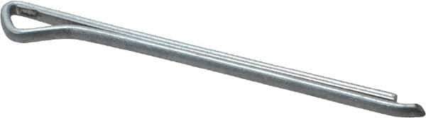 Made in USA - 3/32" Diam x 1-1/2" Long Hammerlock Cotter Pin - Grade 2, Zinc-Plated, Steel - Exact Tool & Supply