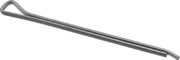 Made in USA - 1/8" Diam x 2" Long Hammerlock Cotter Pin - Grade 2, Zinc-Plated, Steel - Exact Tool & Supply