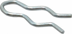 Made in USA - 9/64" Groove, 1/2" Long, Zinc-Plated Spring Steel Hair Pin Clip - 0.031" Clip Diam, 3/16" Shaft Diam, Grade 2 - Exact Tool & Supply