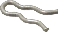 Made in USA - 5/64" Groove, 5/16" Long, Stainless Steel Hair Pin Clip - 0.029" Clip Diam, 1/8" Shaft Diam, Grade 18-8 - Exact Tool & Supply