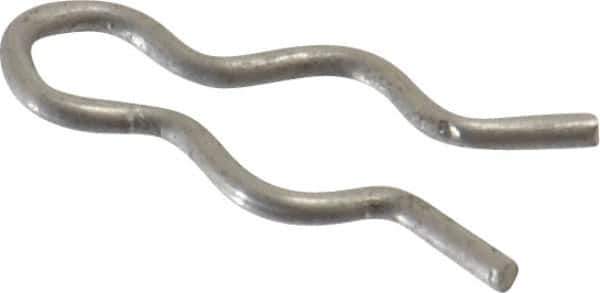 Made in USA - 9/64" Groove, 1/2" Long, Stainless Steel Hair Pin Clip - 0.031" Clip Diam, 3/16" Shaft Diam, Grade 18-8 - Exact Tool & Supply