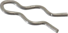 Made in USA - 9/64" Groove, 1/2" Long, Stainless Steel Hair Pin Clip - 0.031" Clip Diam, 3/16" Shaft Diam, Grade 18-8 - Exact Tool & Supply