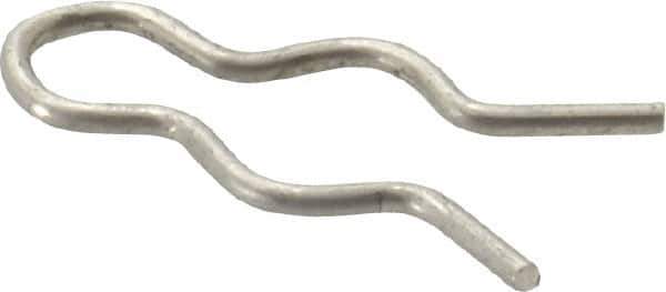 Made in USA - 5/16" Groove, 31/32" Long, Stainless Steel Hair Pin Clip - 0.052" Clip Diam, 3/8" Shaft Diam, Grade 18-8 - Exact Tool & Supply