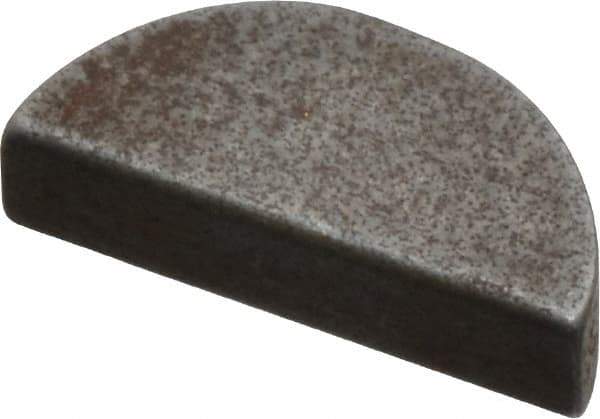 Made in USA - #303 Standard Woodruff Key - 3/8" Long x 3/32" Wide, Steel - Exact Tool & Supply