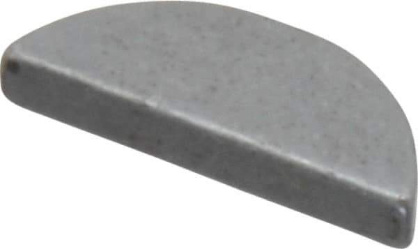 Made in USA - #305 Standard Woodruff Key - 5/8" Long x 3/32" Wide, Steel - Exact Tool & Supply