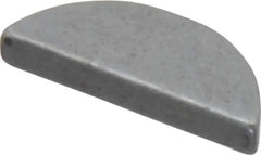 Made in USA - #305 Standard Woodruff Key - 5/8" Long x 3/32" Wide, Steel - Exact Tool & Supply