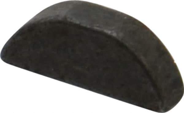 Made in USA - #505 Standard Woodruff Key - 5/8" Long x 5/32" Wide, Steel - Exact Tool & Supply