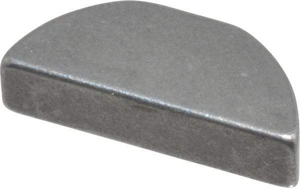 Made in USA - #606 Standard Woodruff Key - 3/4" Long x 3/16" Wide, Steel - Exact Tool & Supply