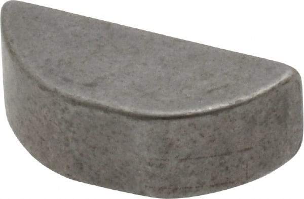 Made in USA - #806 Standard Woodruff Key - 3/4" Long x 1/4" Wide, Steel - Exact Tool & Supply