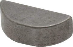 Made in USA - #806 Standard Woodruff Key - 3/4" Long x 1/4" Wide, Steel - Exact Tool & Supply