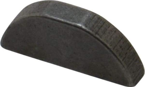 Made in USA - #507 Standard Woodruff Key - 7/8" Long x 5/32" Wide, Steel - Exact Tool & Supply