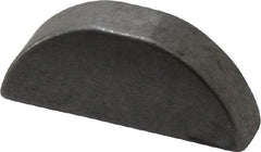 Made in USA - #708 Standard Woodruff Key - 1" Long x 7/32" Wide, Steel - Exact Tool & Supply