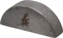 Made in USA - #808 Standard Woodruff Key - 1" Long x 1/4" Wide, Steel - Exact Tool & Supply