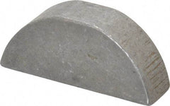 Made in USA - #1009 Standard Woodruff Key - 1-1/8" Long x 5/16" Wide, Steel - Exact Tool & Supply