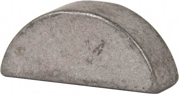 Made in USA - #1210 Standard Woodruff Key - 1-1/4" Long x 3/8" Wide, Steel - Exact Tool & Supply